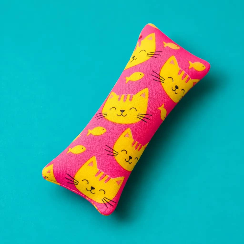 Matching kicker toy in bright fabric